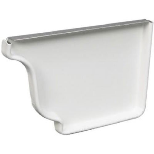 AMERIMAX HOME PRODUCTS 19006 4-Inch Galvanized Right End Cap, White