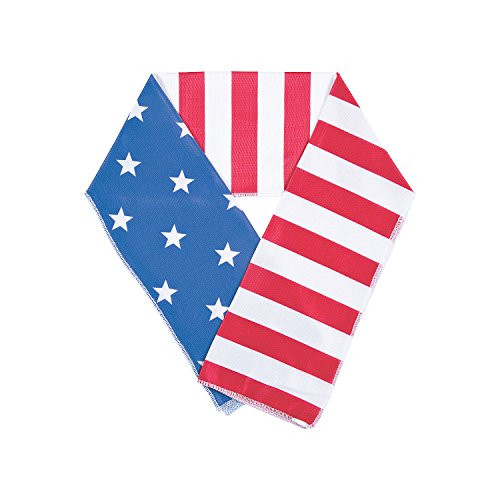 Fun Express Patriotic Cooling Neck Towels for Fourth of July - Apparel Accessories - Apparel - Misc Apparel - Fourth of July - 6 Pieces