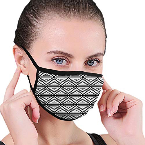 Comfortable Activated Carbon maskGeometric Inner Triangles Minimalist Western Expressionism Style Boho DisplayFashion Facial decorations for Man and woman