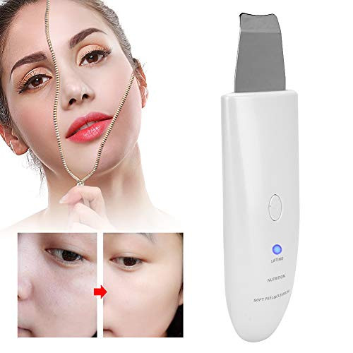 Facial Skin Scrubber Blackhead Removal Facial Cleaner Spatula and Face Lifting Massage Tool Deep Pore Cleansing Remove Dead Skin Acne Exfoliator USB Rechargeable Skin Massage ScrubberWhite Facial Skin Scrubber Blackhead Removal Facial Cleaner Spatula and Face Lifting Massage Tool Deep Pore Cleansing Remove Dead Skin Acne Exfoliator USB Rechargeable Skin Massage ScrubberWhite