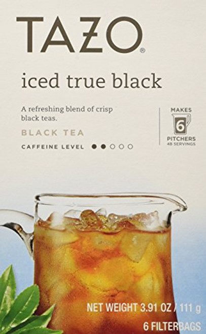Tazo Iced True Black Filtered Tea - 6 Bags Per Box -Pack of 4- 3.91 oz Tazo Iced True Black Filtered Tea - 6 Bags Per Box -Pack of 4- 3.91 oz