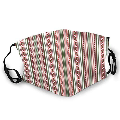 2021 Fashionable Comfortable Windproof mask?Vertical Stripes With Dots Little Geometric Circles Contrast Toned Bands Design?Printed Facial decorations for adult