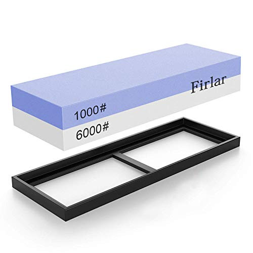 Knife Sharpening Stone Double Sided Whetstone Knife Sharpener Grit Combination Grinding Stone with Non-slip Base for Knives Scissors Chisels Razors Axes