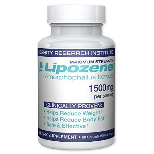 Lipozene Diet Pills - Weight Loss Supplement - Appetite Suppressant and Control - 60 Capsules - No Stimulants No Jitters