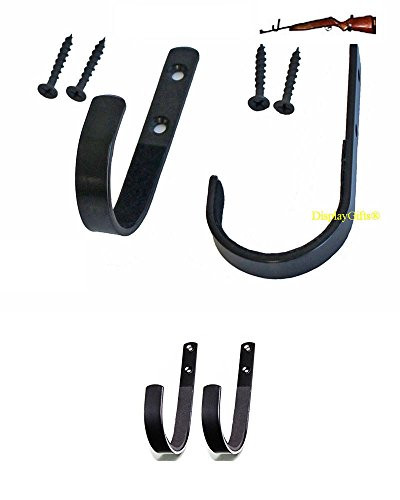 Gun Hanger Rack Shotgun Rifle Archery Bow Wall Mount Storage Hooks Display GNH02 -4-Pairs-