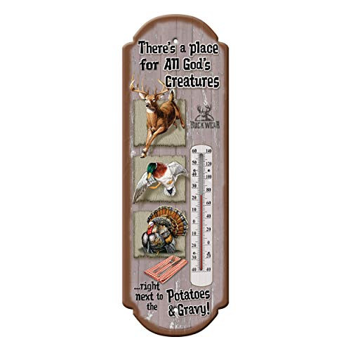 Rivers Edge Products Tin Thermometer - Gods Creatures