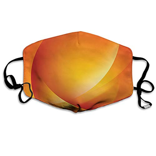 Comfortable Windproof mask Orange Colorful Smooth Twist Lines Sun Abstraction Energy Flow Waves Curves Art Dark Orange Yellow Printed Facial decorations for adult Comfortable Windproof mask Orange Colorful Smooth Twist Lines Sun Abstraction Energy Flow Waves Curves Art Dark Orange Yellow Printed Facial decorations for adult