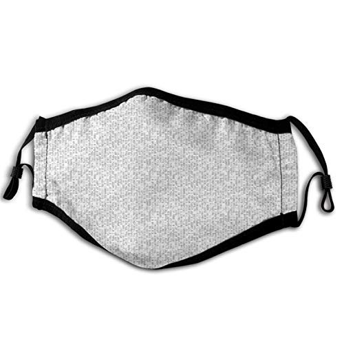 Grey Abstract Symmetrical Small Circles Retro Halftone Effect Style Pattern Grey Purple Grey and White Reusable Face Mask Balaclava Washable Outdoor Nose Mouth masks for Man and Woman