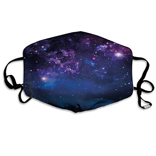Comfortable Windproof mask Space Milky Way Themed Dark Matter with Star Field Sci Fi Travel Display Artwork Print PrintedMagenta Blue Printed Facial decorations for adult Comfortable Windproof mask Space Milky Way Themed Dark Matter with Star Field Sci Fi Travel Display Artwork Print PrintedMagenta Blue Printed Facial decorations for adult