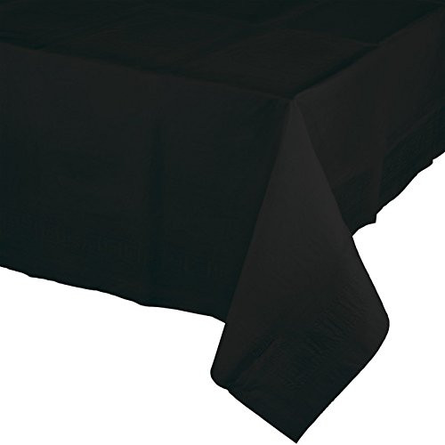 Creative Converting 913260 Plastic Table Cover Tablecover 54" x 108" Black Velvet