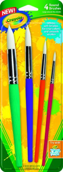 Crayola Big Paint Brushes (4 Count Round), Great for Kids Crayola Big Paint Brushes (4 Count Round), Great for Kids