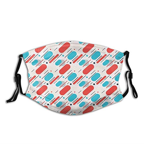 Comfortable Windproof maskAbstract Line And Stripes Abstract Minimalism Design Inspired Motion IllustrationPrinted Facial decorations for adult