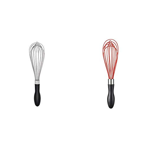 OXO Good Grips 11-Inch Balloon Whisk  and  11-Inch Silicone Balloon Whisk - Red