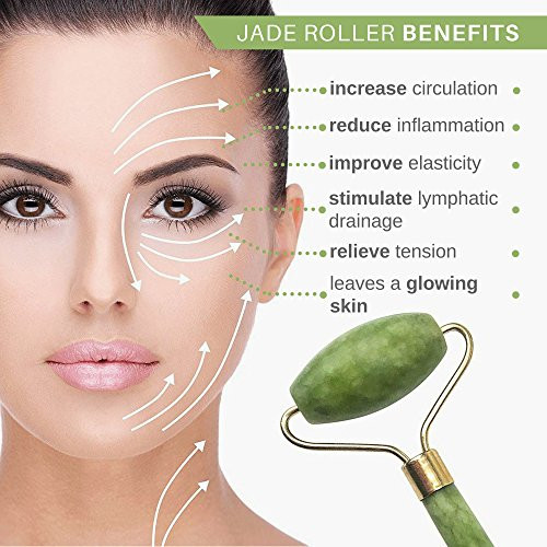 Enpiria Jade Roller Facial Massager Anti Aging Eye Roller 100 percent Authentic Real Jade Stone Anti Wrinkle Skin Rollers Tool for Dark Circles and Puffiness Enpiria Jade Roller Facial Massager Anti Aging Eye Roller 100 percent Authentic Real Jade Stone Anti Wrinkle Skin Rollers Tool for Dark Circles and Puffiness