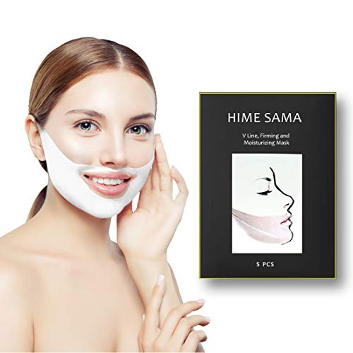 V Line Lifting Mask Double Chin Reducer V Face Lift Slimming Mask Chin Up Patch Tightening Firming Chin  and  Neck -5Pcs-