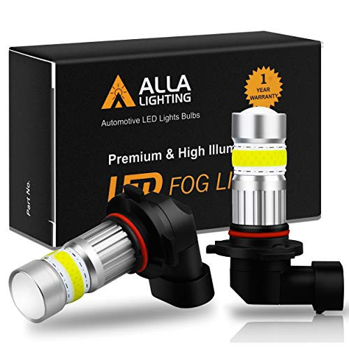 Alla Lighting 2800lm Xtreme Super Bright HB4 9006 LED Bulbs Fog Light COB-72 SMD Lamps Replacement 6000K Xenon White