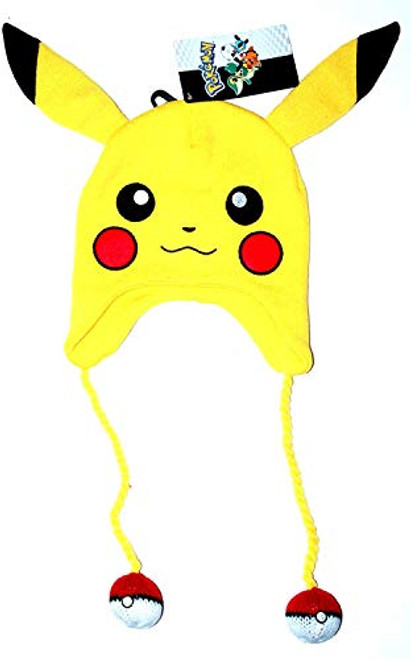 Pokemon Pikachu Beanie Hat with Poke Balls Tassels - Pokemon Beanie Pikachu Plush Pokemon Hats for Kids Yellow Pokemon Pikachu Beanie Hat with Poke Balls Tassels - Pokemon Beanie Pikachu Plush Pokemon Hats for Kids Yellow