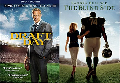 True Story The Blind Side DVD Football Movie  Plus Draft Day Kevin Costner 2 disk Football Double Feature Set
