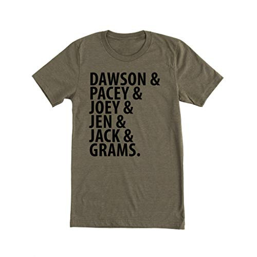 Dawson and Friends - Unisex Tee Shirt - Olive Green - Medium