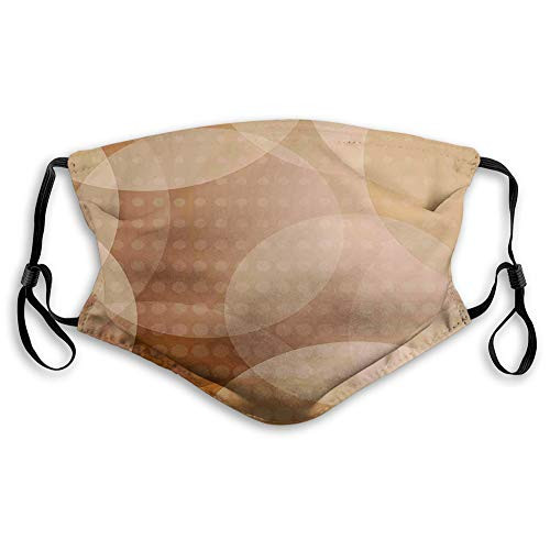 Windproof Activated Carbon mask Overlapping Circles with Big and Small Polka Dots Pattern Gradient Modern DisplayFacial decorations for kidS Teens childs?3558