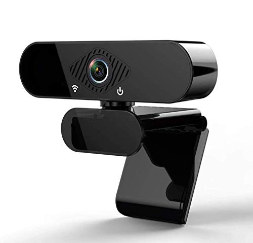 1080P Webcam with Microphone HD PC Webcam Laptop Plug and Play USB Webcam Streaming Computer Web Camera with 110-Degree View Angle Desktop Webcam for Video Calling Recording Black -Renewed-