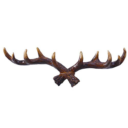 Gilroy Antlers Shape Wall Hooks Hanger Hook for Hanging Coat Hat Scarf Bag Key Clothes Bathroom Kitchen Towel Holder Deep Color