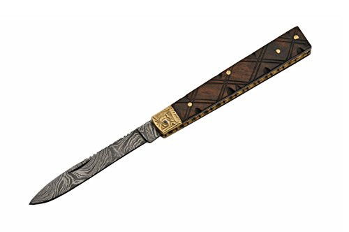 SZCO Supplies Damascus Steel Wood Doctor Knife Damascus Steel Knife Brown SZCO Supplies Damascus Steel Wood Doctor Knife Damascus Steel Knife Brown