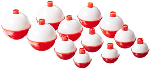 Eagle Claw 07030-001 Snap-On Round Floats, Red/White, Assorted Sizes (Per 12)