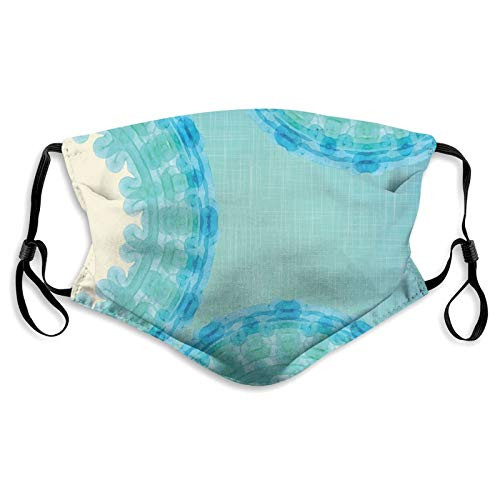 Activated Carbon Windproof mask-Tie Dye Effect Image Mandala mask Ombre With Circles Rounds EthnicActivated Carbon Printed Facial decorations Child