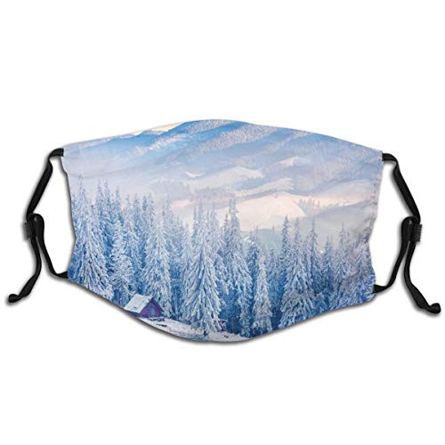 Activated Carbon Outdoor maskCalm Scenic Sunrise Scenery In The Carpathian Mountains Countryside EnvironmentPrinted Facial decorations for kids teens