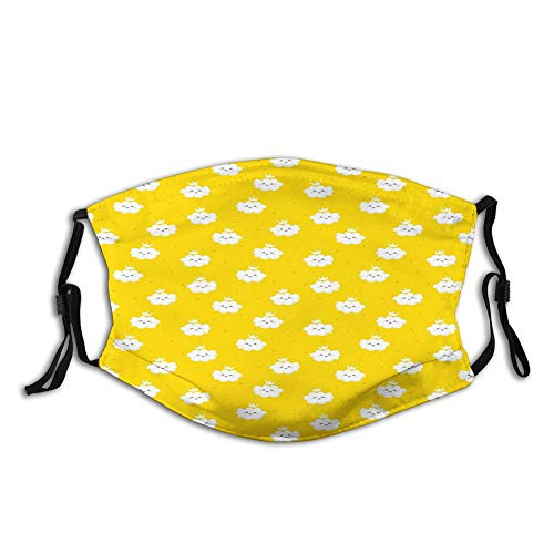 Comfortable Activated Carbon maskYellow and White Cloud Princesses with Crown on Star Patterned BackgroundEarth Yellow WhitePrinted Facial decorations for adult Unisex Senior Comfortable Activated Carbon maskYellow and White Cloud Princesses with Crown on Star Patterned BackgroundEarth Yellow WhitePrinted Facial decorations for adult Unisex Senior