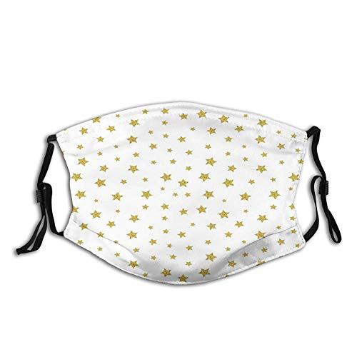 Comfortable Activated Carbon maskStar Stars Pattern Illustration Creative Birthday Bachelorette Themed Print Yellow and WhitePrinted Facial decorations for adult Unisex Senior Comfortable Activated Carbon maskStar Stars Pattern Illustration Creative Birthday Bachelorette Themed Print Yellow and WhitePrinted Facial decorations for adult Unisex Senior