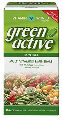 Vitamin World Green Active Multi Vitamins and Minerals 120 caplets