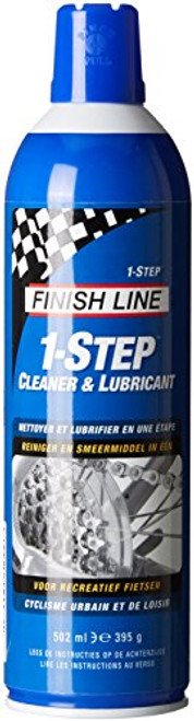 Finish Line 1-Step Bicycle Chain Cleaner and Lubricant 17-Ounce Aerosol Spray Finish Line 1-Step Bicycle Chain Cleaner and Lubricant 17-Ounce Aerosol Spray