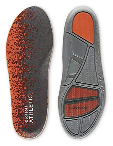 Sof Sole Mens Athletic Performance Full-Length Insole Orange 11-12.5
