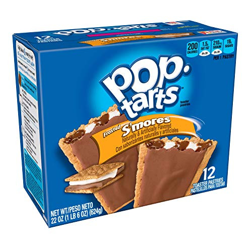 Pop-Tarts Breakfast Toaster Pastries, Frosted S'mores Flavored, 22 oz (12 Count)