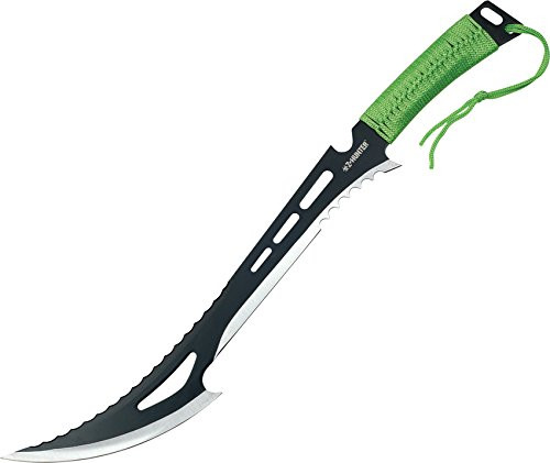 Z-Hunter ZB-020 Zombie Killer Machete Two-Tone Full Tang Blade Green Cord-Wrapped Handle 23-3/4-Inch Overall
