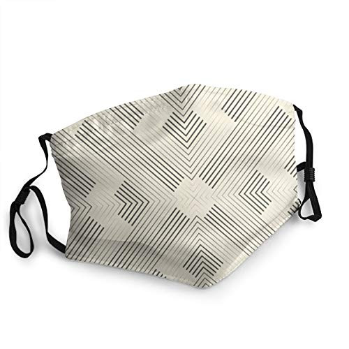 Line Plaid Abstract 3D Dustproof Windproof Face MaskReusableWashable ClothFace CoverCover for Dust Men Women