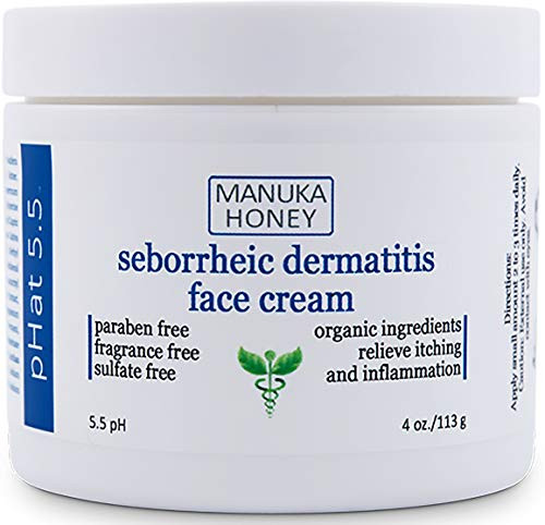 Seborrheic Dermatitis Cream with Manuka Honey Coconut Oil and Aloe Vera - Moisturizing Face and Body Anti Itch Cream and Skin for Sensitive Skin - Natural and Organic Cream -4 oz- Seborrheic Dermatitis Cream with Manuka Honey Coconut Oil and Aloe Vera - Moisturizing Face and Body Anti Itch Cream and Skin for Sensitive Skin - Natural and Organic Cream -4 oz-