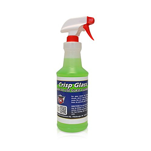 Detail King Crisp - Car Glass Cleaner Spray - Streak Free Car Window Cleaner - Interior and Exterior - Green Apple Scented - 32 Oz Detail King Crisp - Car Glass Cleaner Spray - Streak Free Car Window Cleaner - Interior and Exterior - Green Apple Scented - 32 Oz