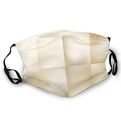 Fashion Activated Carbon maskAbstract Square Shaped Geometric Fractal Pattern Modern Shady Tone Artistic DisplayComfortable Facial decorations for Unisex adults