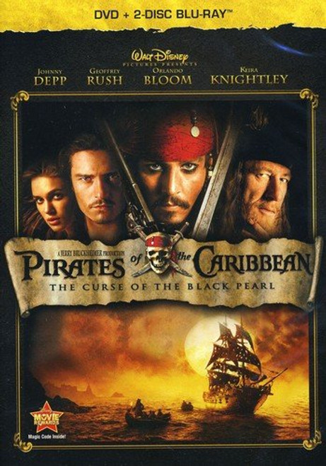Pirates of Caribbean Curse of Black Pearl -Three-Disc Blu-ray / DVD Combo in DVD Packaging- Pirates of Caribbean Curse of Black Pearl -Three-Disc Blu-ray / DVD Combo in DVD Packaging-