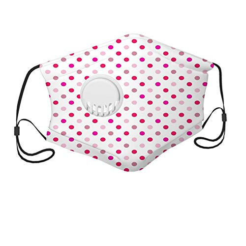 Comfortable Windproof maskPolka Dots Polka Dots Pattern Consisting of an Array of Filled Circles Pop ArtBaby Pink Fuchsia WhitePrinted Facial decorations for Kids-2-6T-