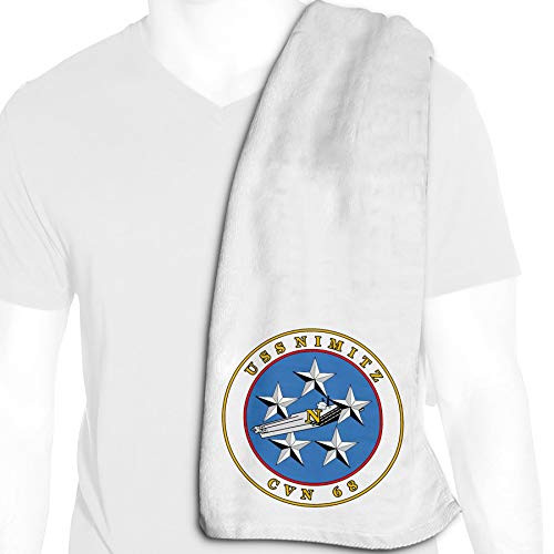 ExpressItBest Microfiber Cooling Towel - 12in x 36in - US Navy USS Nimitz -CVN-68-