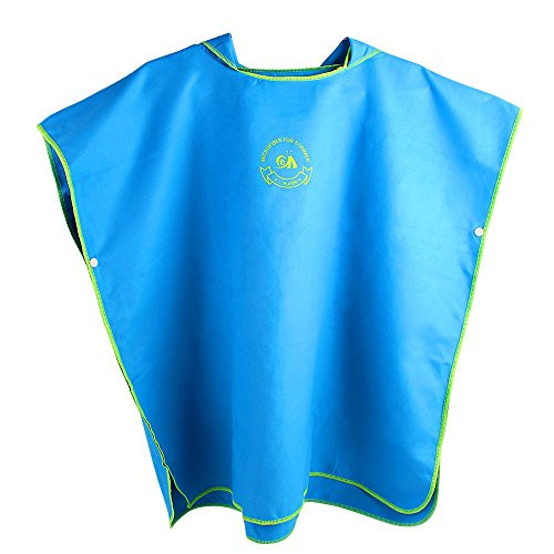 MIFXIN Beach Towel Poncho Kids Bath Pool Hooded Robe Surfing Robe Wetsuit Changing Towel Quick Dry One Size Fit All Kids Boys Girls -Blue-