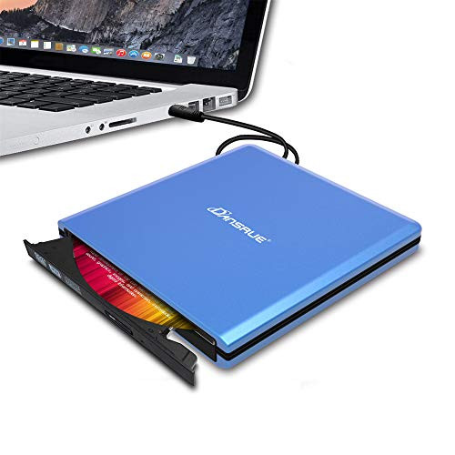 Valoinus External CD Drive USB 3.0 Portable CD/DVD  Plus/-RW Drive Slim DVD/CD ROM Rewriter Burner Compatible with Laptop Desktop PC Windows Linux OS Apple Mac