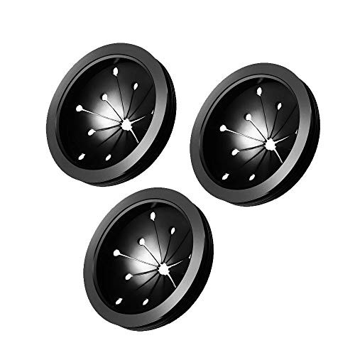 NACTECH Garbage Disposal Splash Guard Sink Baffle Rubber Replacement Waste Food Splashguard for Kitchen Fits Waste King Insinkerator Whirlaway Sinkmaster 3 Pack Black -3-1/8 Inch in Diameter-