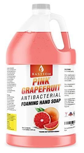 Pink Grapefruit Foaming Antibacterial Hand Soap Refill 1 Gallon -128 oz- Refreshing Pink Grapefruit Scent Bulk Hand Soap-Made In The USA.