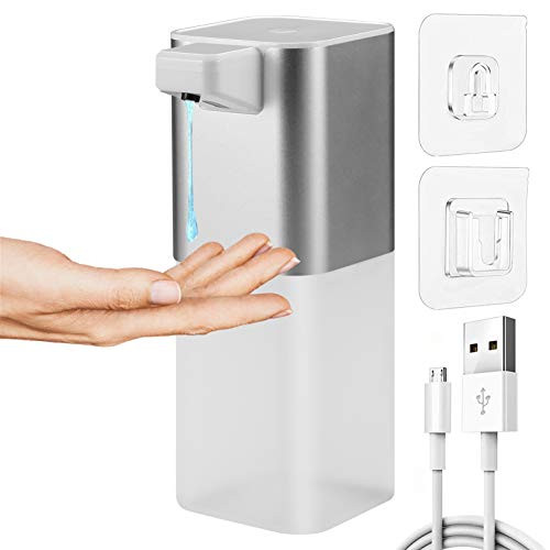YAFEELR Rechargeable Sensor Liquid Soap Pump Dispenser Automatic Soap Dispenser ?14oz USB Rechargeable Touchless Liquid Alcohol Spray Bottles Soap Dispenser for Home Restaurant School Hotel -Gel-