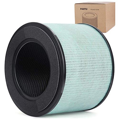 PARTU BS-08 HEPA Air Filter Replacement Filter 3-in-1 Filtration System Include Pre-Filter True HEPA Filter Activated Carbon Filter